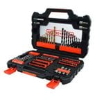 Black+Decker A7230-XJ - Juego de 104 piezas para Atornillar y Taladrar " Titanio " en Maletín de fácil transporte | BLACK AND DECKER