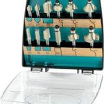 ENT Set de fresas de metal duro de 12 piezas - vástago de 8 mm - 8 categorías de fresas diferentes - en maletín de plástico |