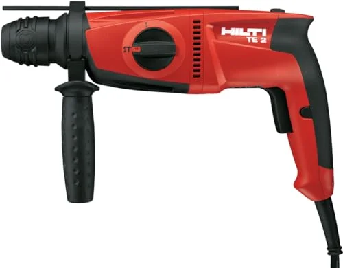 Hilti 228080 Martillo perforador compacto TE 2 230V (650 W, 1.8 J, SDS Plus, Tareas de perforación con 2 modos: con y sin percusión. Peso: 2,7 kg. Incluye maletín) | HILTI