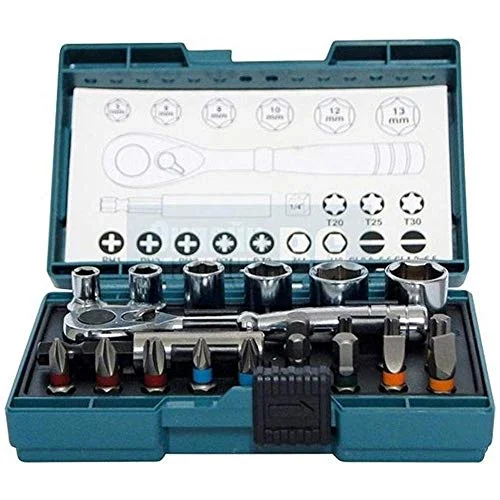 Makita B-54081 - Set puntas+llave carraca(21p), Multicolor | MAKITA