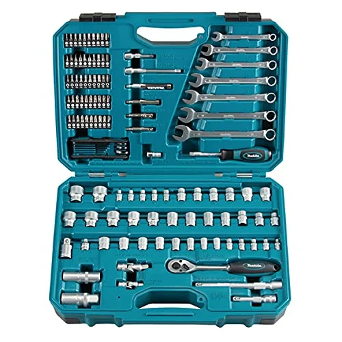 Makita E-06616 - Juego de mantenimiento (120 piezas), color azul y negro | MAKITA