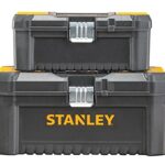 Stanley STST1 – 75772 - Bonus Pack 2 Cajas de herramientas de plástico 12.5"/32cm + 19"/48cm , Cierres de metal, Negro/Amarillo | STANLEY