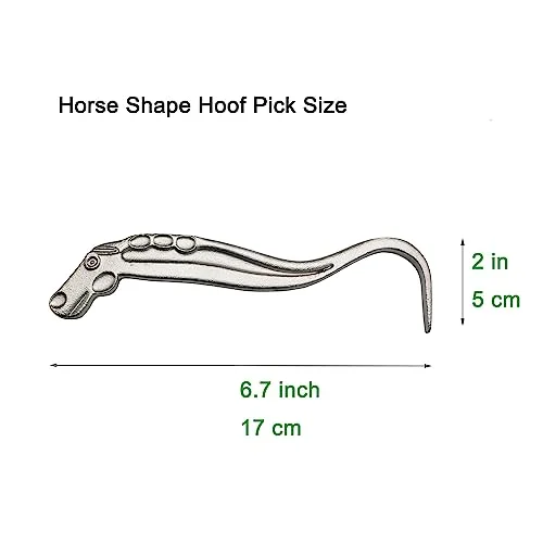 homcare Púa de pezuña para limpieza de caballos, herradura de metal con forma de caballo, diseño ergonómico para caballo, cabra, vaca, burro, oveja |