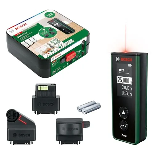 Bosch Medidor Láser Zamo 4.ª Gen. con 3 adaptadores (medición fácil y precisa hasta 25 m, Pilas Recargables Mediante USB-C®, con función de Acoplamiento, en Caja) | Bosch Medidor Laser Zamo 4a Gen con 3 adaptadores medicion facil y precisa hasta 25 m Pilas Recargables Mediante USB C con funcion de Acoplamiento en Caja 0 jpg Bosch Medidor Láser Zamo 4.ª Gen. con 3 adaptadores (medición fácil y precisa hasta 25 m, Pilas Recargables Mediante USB-C®, con función de Acoplamiento, en Caja) |