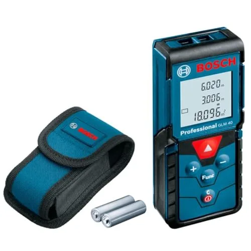 Bosch Professional Medidor láser de distancia GLM 40 (función de memoria, máx. distancia: 40 m, 2 pilas de 1,5 V, funda) | Bosch Professional Medidor laser de distancia GLM 40 funcion de memoria max distancia 40 m 2 pilas de 15 V funda 0 jpg Bosch Professional Medidor láser de distancia GLM 40 (función de memoria, máx. distancia: 40 m, 2 pilas de 1,5 V, funda) |