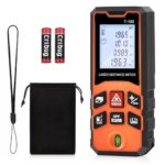 GOXAWEE Metro Laser 100M, Medidor Laser de Distancia, Precisión de ± 1.5mm, Cambio de Unidad Ft/M/In, Metro Digital Portátil, Niveles de Burbuja, Pitágoras, Medida de Área y Volumen, Pantalla LCD |