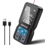REVASRI Telémetro Profesional, Telémetro Láser de 70 M con Nivel de Burbuja M/In/Ft Telémetro Láser Recargable USB para Distancia/Área/Volumen/Pitagórico/Continuo |